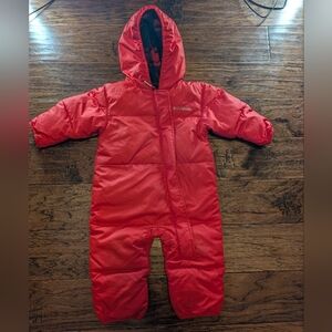 Columbia Red Infant Bunting Down Snowsuit Size 6-12 Months